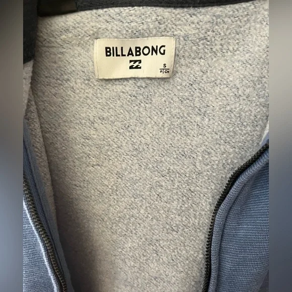 BILLABONG Pre Loved Men’s Size S Vintage? Zip-Up Hooded Sweatshirt. Very Comfy. - Picture 3 of 7
